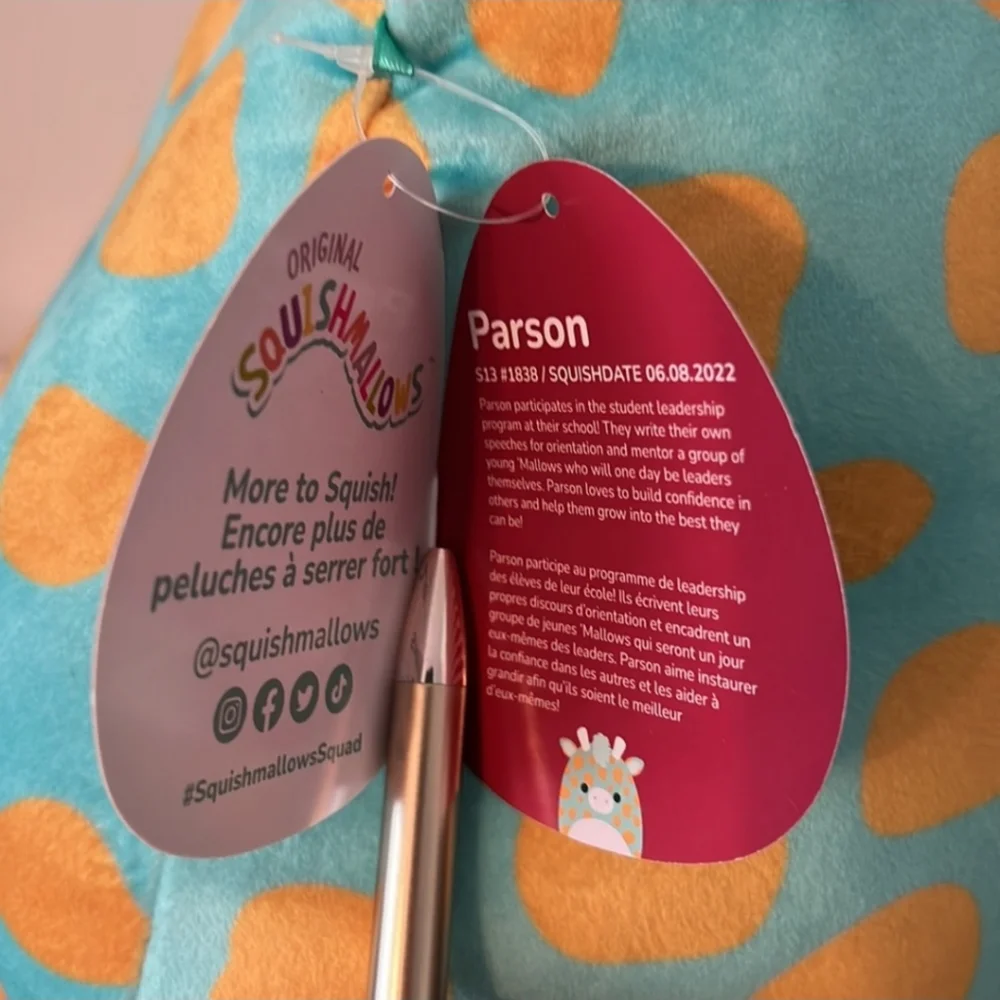 🎉HPx3🎉 Squishmallows 13" Parson the Giraffe - Picture 4 of 5